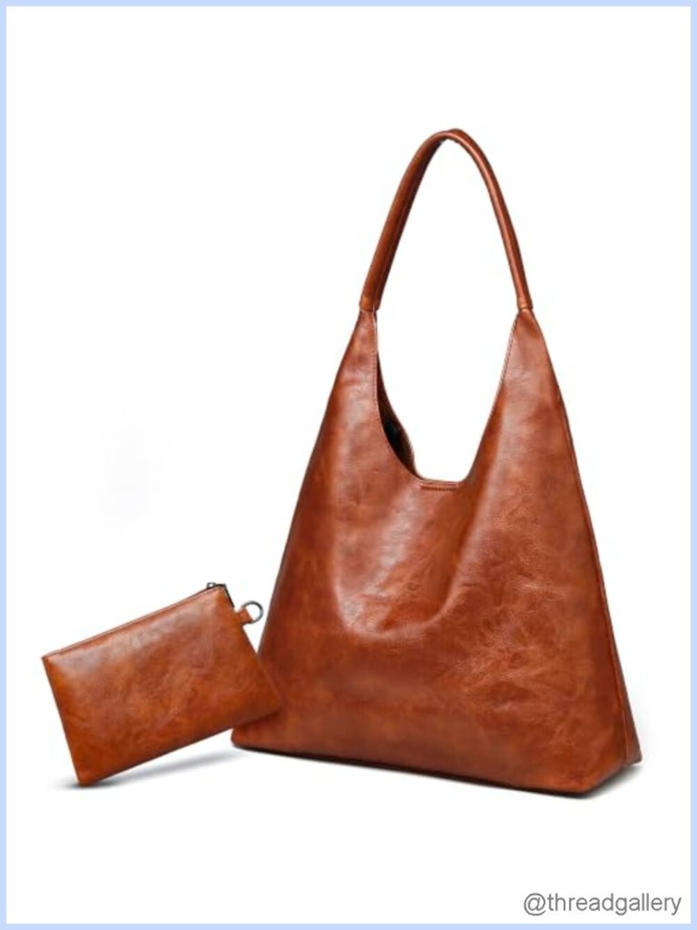 Hobo Shoulder Bag Vegan Leather Slouchy Tote Purse